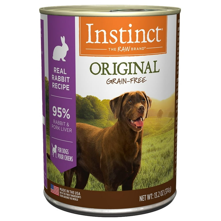 Instinct Original Adult Grain-Free Real Rabbit Recipe Wet Dog Food, 13.2 oz. Cans (Case of 6)