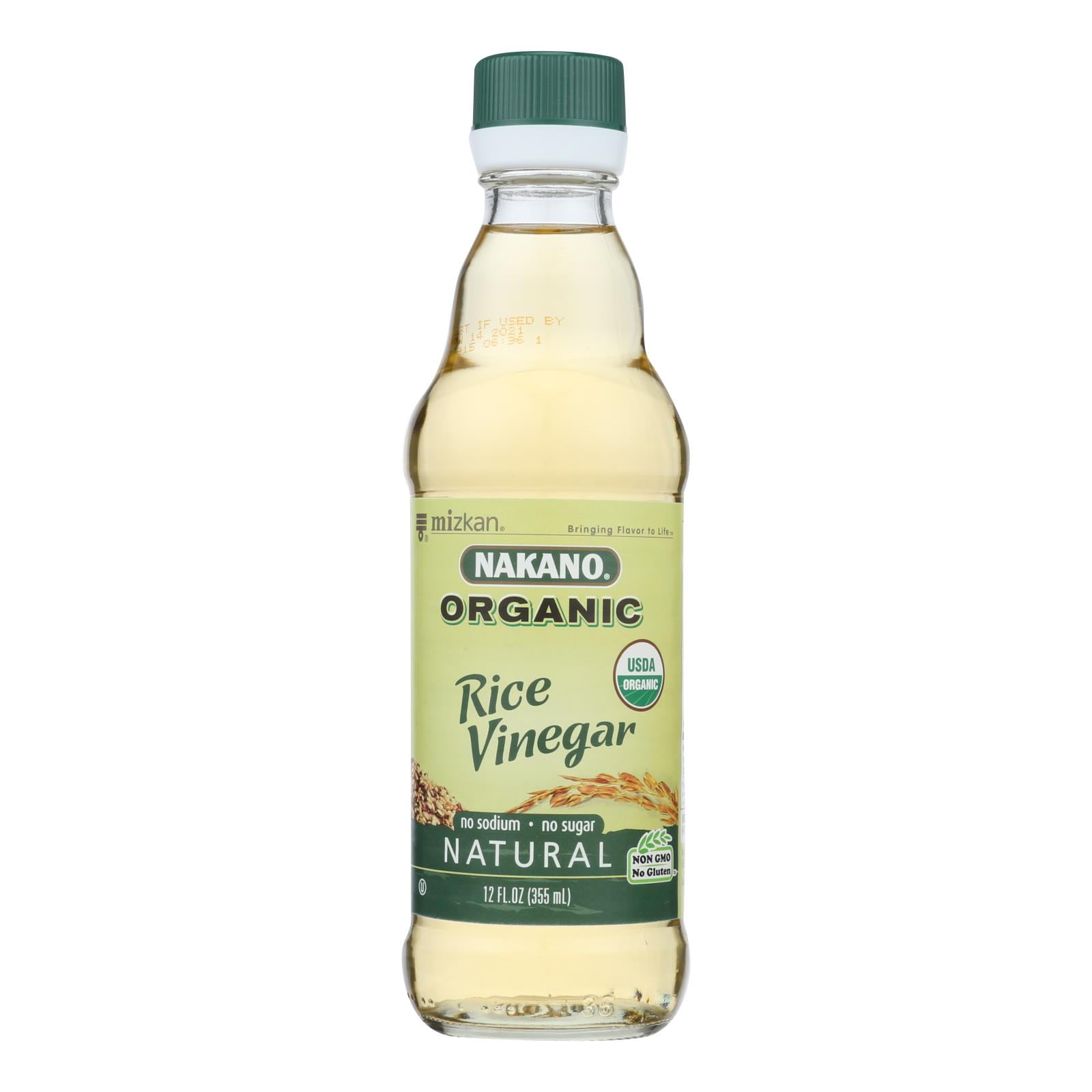 Nakano Organic Rice Vinegar, Natural, Vegan & Non-GMO - 12 oz (Pack of 6)