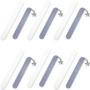 Case of 6 Packs - Daylogic Nail Care File Emery Board Set with Star Charm - Blue/White 2 Pack