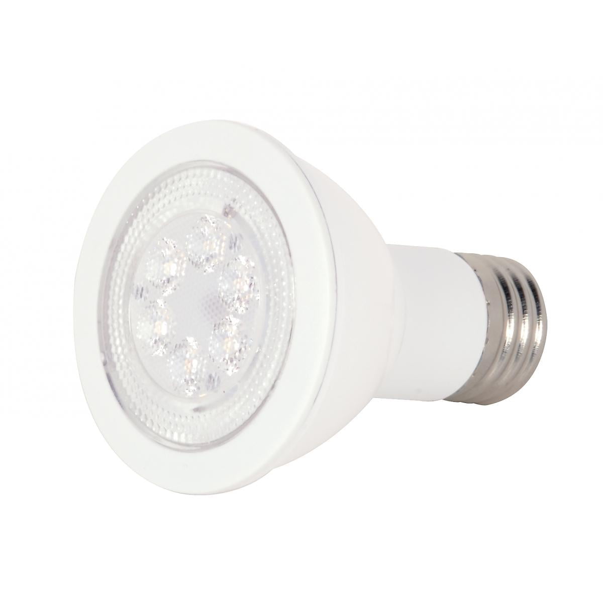 (Case of 6) Satco S9081 7 Watt (50 Watt) PAR20 LED Cool White Light Bulb, Dimmable