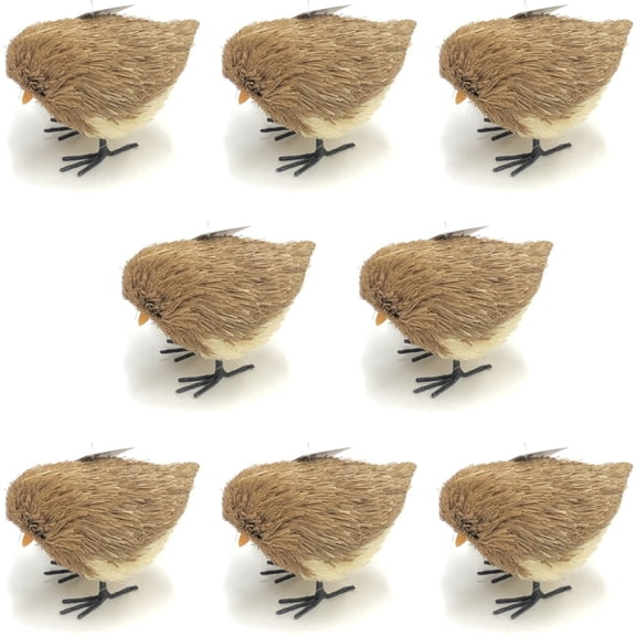 Case of 8 - Crescent Baby Chick Straw Figurine (3.5" x 2.5" x 2")