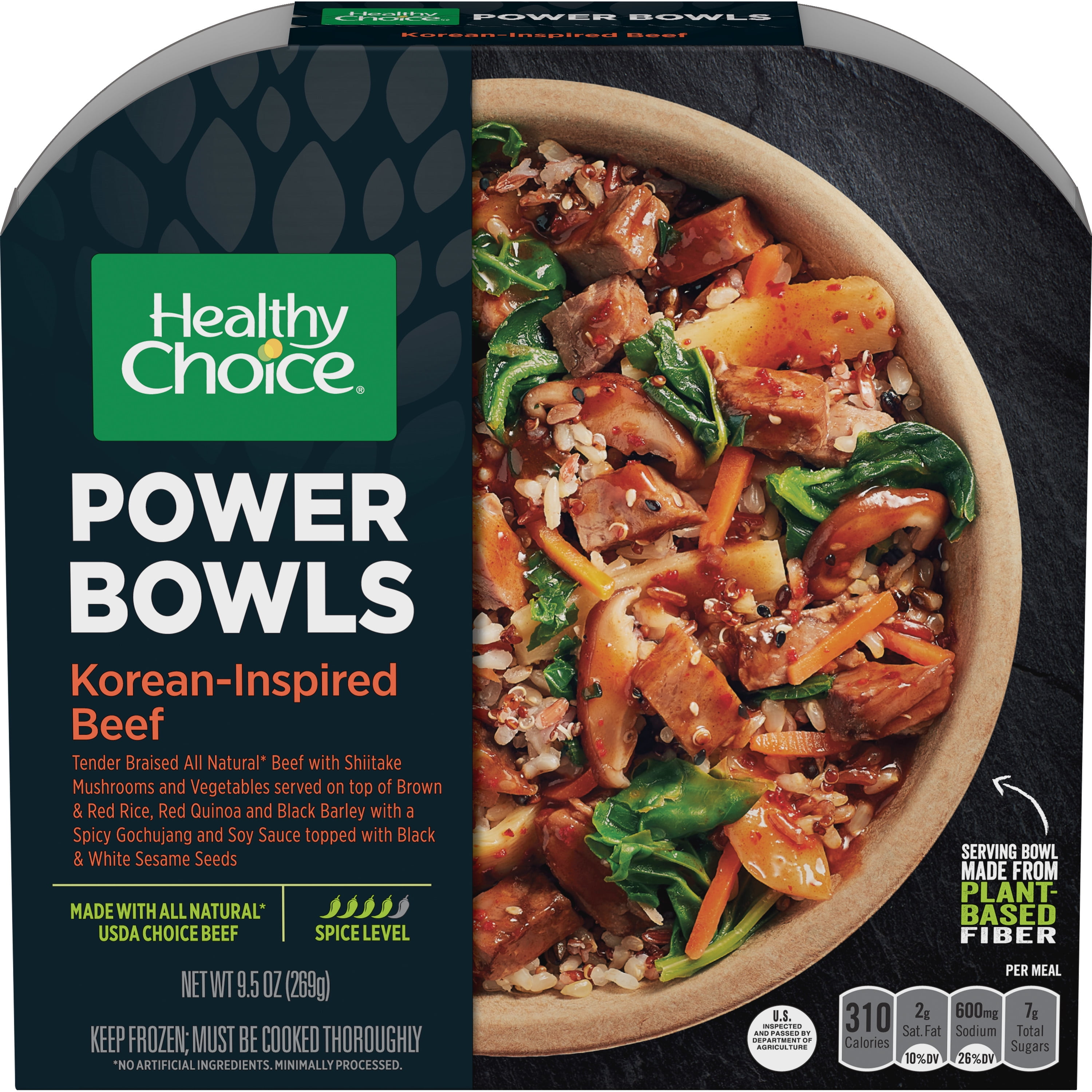 Case of 8, Healthy Choice, Power Bowls Korean-Inspired Beef, 9.5 ounce