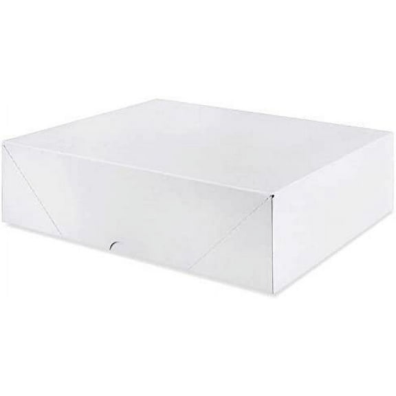 Case of Double Size White Letterhead Folding Boxes 8 1/2" x 11" x 4" - Case of 150 Boxes