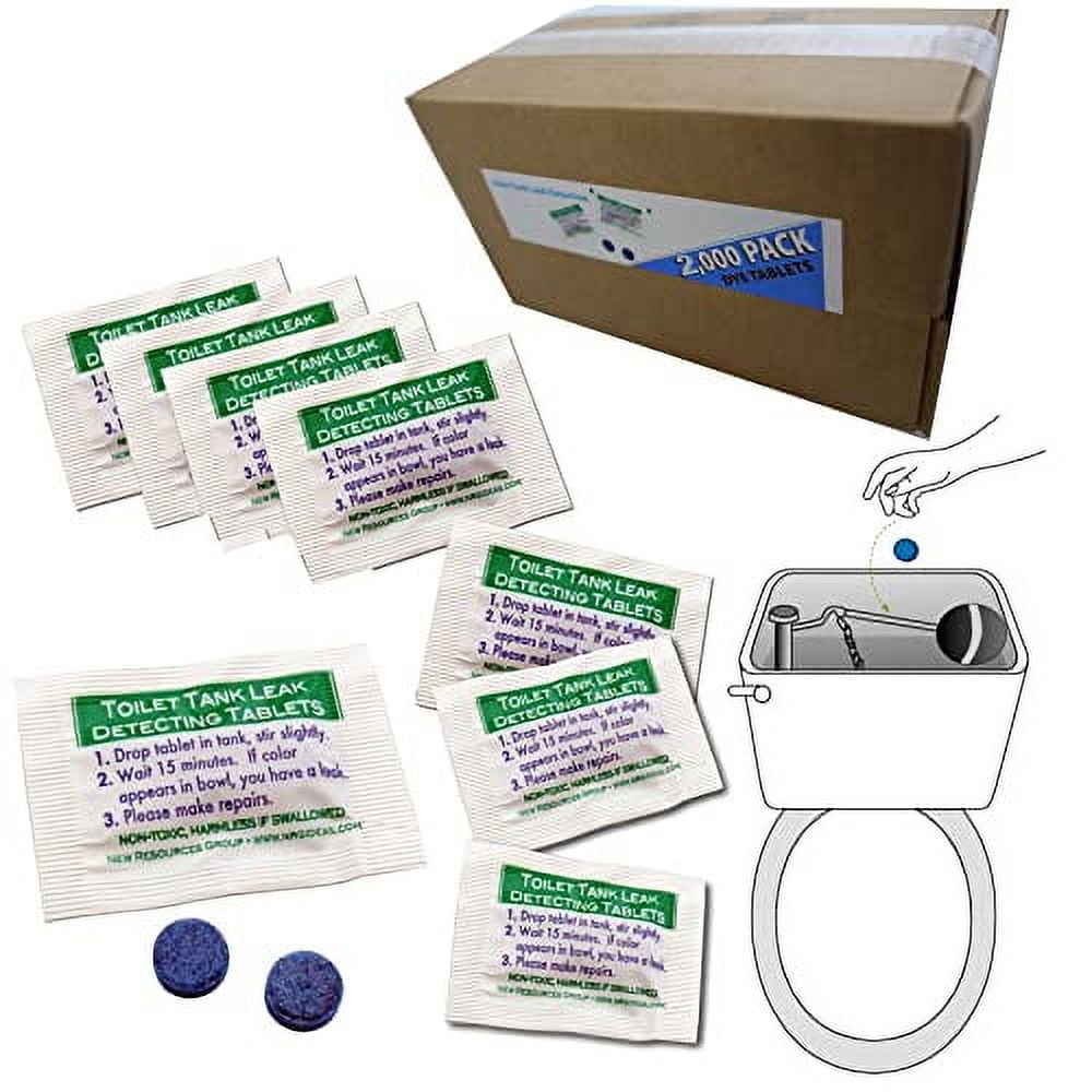 Case of Toilet Leak Detecting Dye Tablets for Silent Leaks in The