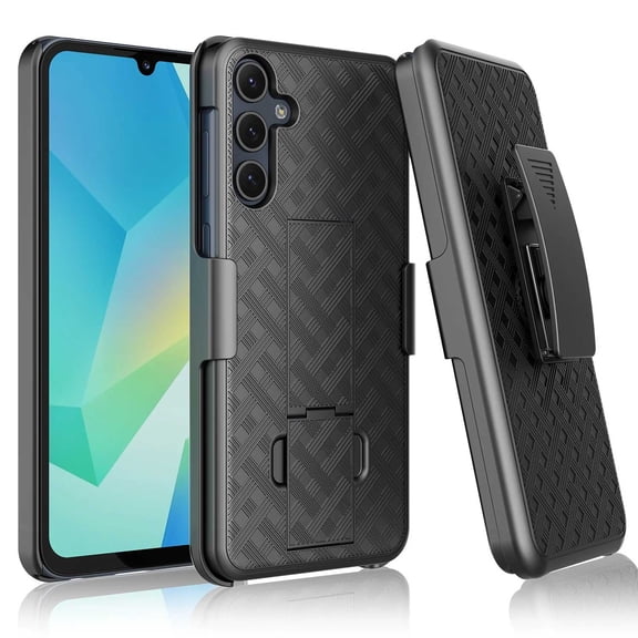Case with Belt Clip Swivel Holster Combo for Samsung Galaxy A36 5G - Cover w Kickstand Armor Drop-Proof Defender Protective