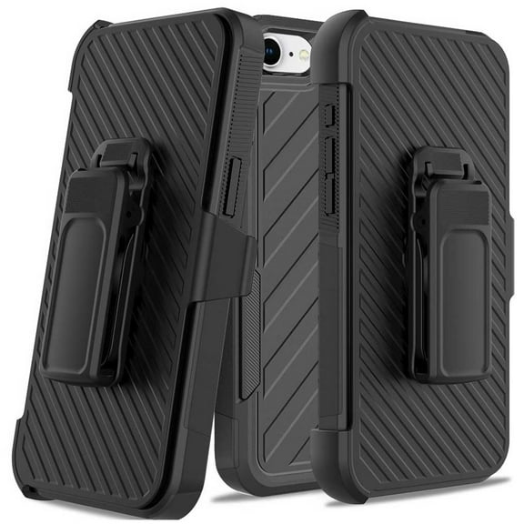 Case with Belt Clip Swivel Holster Combo for iPhone 16e - Armor Cover w Kickstand Drop-Proof Defender Protective