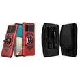 thumbnail image 1 of Case with Belt Holster Bundle for Samsung Galaxy A53 5G: Heavy Duty Shield Cover (Red) and Vertical Rugged Nylon Phone Pouch, 1 of 9