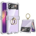thumbnail image 1 of Case with Hinge Protection Clear Samsung Flip 4 Case with Kickstand Protective Cover for Samsung Galaxy Z Flip 4 5G (2022) - Clear, 1 of 6