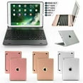 thumbnail image 1 of Case with Keyboard for iPad 9.7 6th Generation(2018), 5th Gen(2017), Air 2/Air 1, iPad Pro 9.7, Smart Slim Cover with Bluetooth Keyboard, 1 of 7
