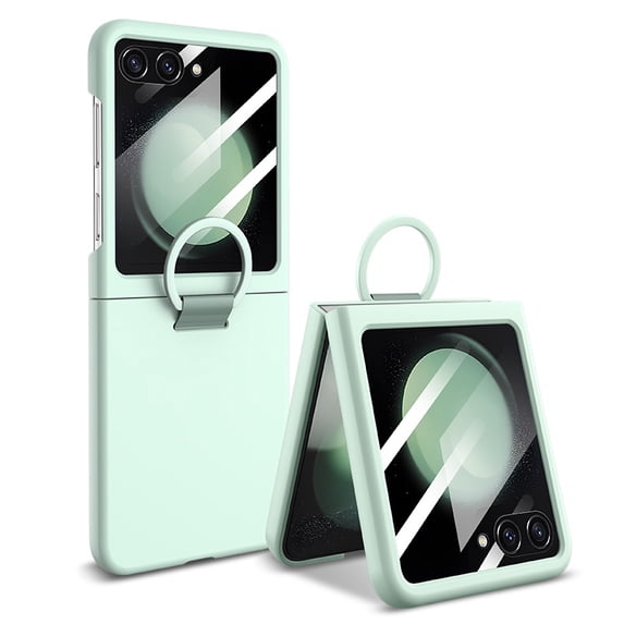Case with Screen Tempered Glass Protector Ring For Samsung Galaxy Z Flip 6