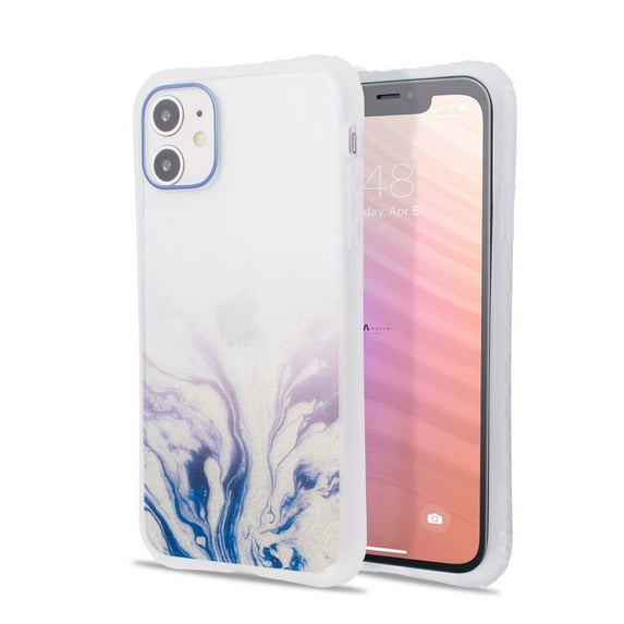 Case with Shockproof Bumper Compatible With iPhone 11 (6.1 inch), Bling 3D Construction TPU IMD Cover For Teen Girls Women Purple, by Insten