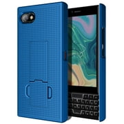 Case with Stand for Unihertz Titan Slim Phone, Nakedcellphone [Grid Texture] Hard Shell Phone Protector Cover with Kickstand - Cobalt Blue