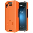 thumbnail image 1 of Case with Stand for Zebra TC21 TC26 Mobile Computer Scanner, Nakedcellphone Textured Slim Hard Shell Protector Cover with Kickstand - Bright Orange, 1 of 5