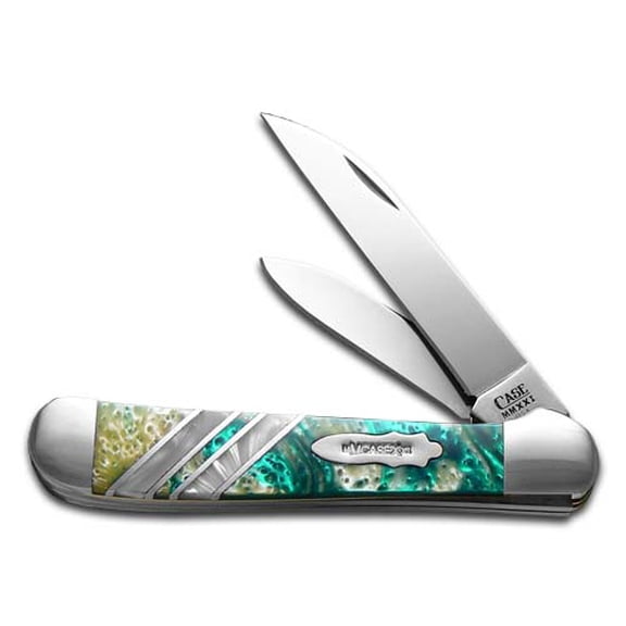 Case xx Knives Copperhead Vault Collection 1/250 Seafoam & White Pearl Corelon Stainless Pocket Knife