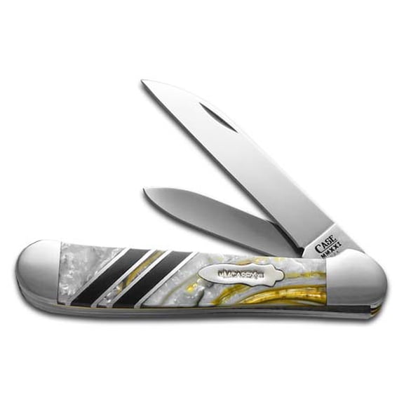 Case xx Knives Copperhead Vault Collection 1/250 White Buffalo & America's Black Coal Corelon Stainless Pocket Knife