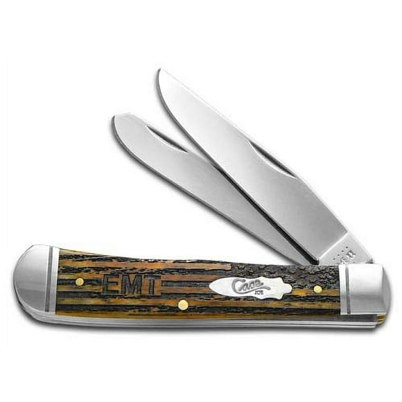 Case xx Knives EMT Everyday Heroes Antique Bone Trapper Stainless Pocket Knife