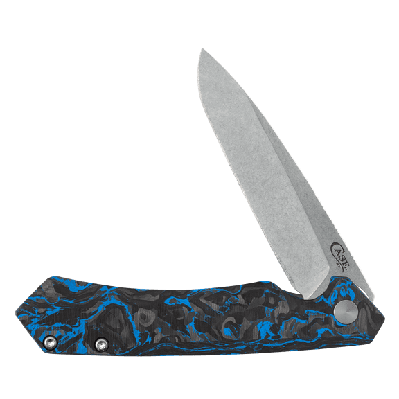 Case xx Knives Kinzua Frame Lock Blue Carbon Fiber S35VN Steel Pocket Knife