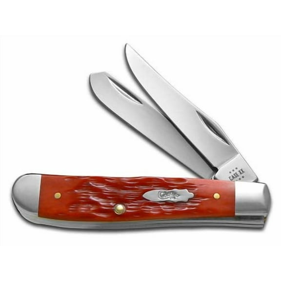 Case xx Knives Mini Trapper Dark Red Bone Carbon Steel Pocket Knife