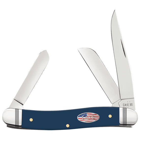Case xx Knives Stockman SHOT Show Navy Blue Stars & Stripes Stainless Pocket Knife