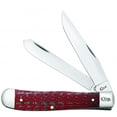 thumbnail image 1 of Case xx Smooth Red & Black Carbon Fiber & G-10 Trapper CV Pocket Knife Knives, 1 of 2