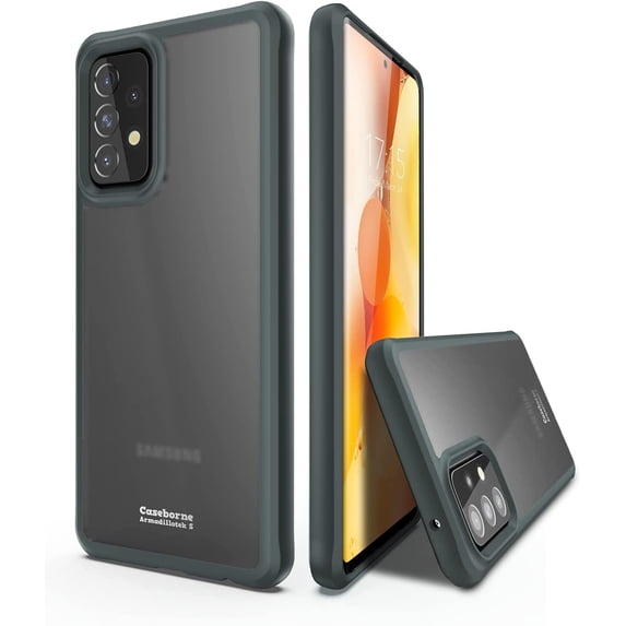 CaseBorne ArmadilloTek S Compatible with Samsung Galaxy A72 5G Hybrid Clear Case (2021 Release) - Matte Olive