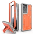 thumbnail image 1 of ArmadilloTek Vanguard Compatible with Samsung Galaxy S21 Ultra Case, Military Grade Full-Body Rugged with Built-in Kickstand [Screenless Version] - Orange, 1 of 4