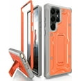 thumbnail image 1 of CaseBorne ArmadilloTek V Case for Samsung [Galaxy S22 Ultra 5G] with Kickstand Full-Body Multi-Layer Rugged - Orange, 1 of 5