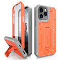 thumbnail image 1 of CaseBorne V Series Case Compatible with iPhone 14 Pro Max - Military Grade Full-Body Rugged with Kickstand and Built-in Screen Protector - Orange, 1 of 5