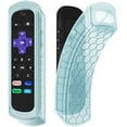 thumbnail image 1 of CaseBot Honey Comb Anti-Slip Shockproof Silicone Case Cover for Roku Ultra 4K 4800R (2020)/ 4670 (2019)/ 4661 (2018)/ 4660 (2017), Roku 1/2/3/4 Remote Controller,Blue Glow, 1 of 8