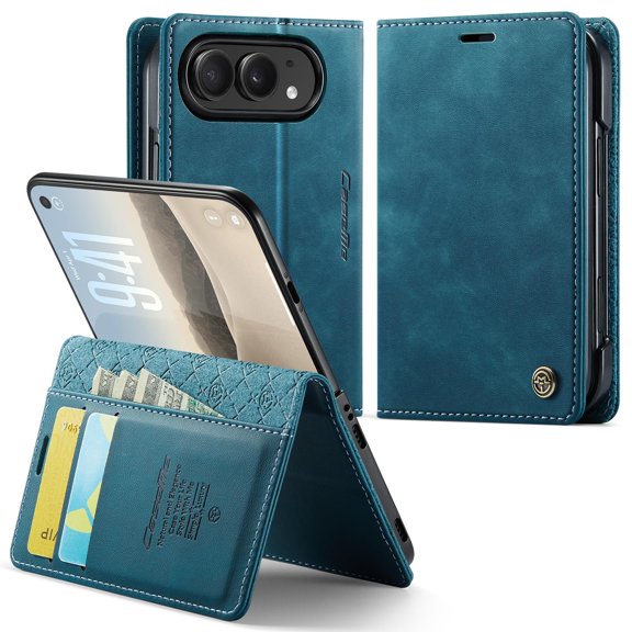 CaseMe 033 RFID Wallet Phone Case with Kickstand for iPhone Duo, Green