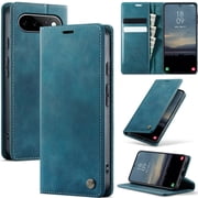 CaseMe Calf Leather Lining Microfibre Wallet Case for Google Pixel 11 Pro XL 6.8-inch with RFID Blocking,Magnetic Closure,Card Slots,Cash Slot,Kickstand,Shockproof Flip Folio Protective Phone Case