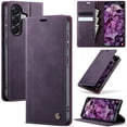 thumbnail image 1 of CaseMe Calf Leather Lining Microfibre Wallet Case for Samsung Galaxy A17 6.7-inch with RFID Blocking,Magnetic Closure,Card Slots,Cash Slot,Kickstand,Shockproof Flip Folio Protective Phone Case,Purple, 1 of 10