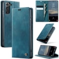 thumbnail image 1 of CaseMe Calf Leather Lining Microfibre Wallet Case for Samsung Galaxy S21 Plus 6.7-inch with RFID Blocking,Magnetic Closure,Card Slots,Cash Slot,Kickstand,Shockproof Flip Folio Protective Phone Case, 1 of 10