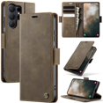 thumbnail image 1 of CaseMe Calf Leather Lining Microfibre Wallet Case for Samsung Galaxy S26 Ultra 5G 6.9" with RFID Blocking,Magnetic Closure,Card Slots,Cash Slot,Kickstand,Shockproof Flip Folio Protective Phone Case, 1 of 10