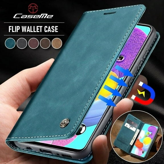 CaseMe Card Slot Stand Holdel Flip Wallet Leather Case for Samsung Galaxy A56 A55 A54 A53 A52 A51 A50 A36 A35 A34 A33 A32 A26 A25 A24 A23 A22 A21s A16 A15 A14 A13 A12 A10 Note 20 Ultra Note 10 Plus