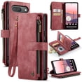 thumbnail image 1 of CaseMe Case for Google Pixel 10/10 Pro Wallet Case for Women Men, Fashion Durable PU Leather Magnetic Flip Lanyard Strap Wristlet Zipper Card Holder Wallet Phone Case for Google Pixel 10/10 Pro 6.3", 1 of 9
