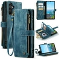 thumbnail image 1 of CaseMe Case for Samsung Galaxy A16 Wallet Case for Women Men, Fashion Durable PU Leather Magnetic Flip Lanyard Strap Wristlet Zipper Card Holder Wallet Phone Case for Samsung Galaxy A16 6.7-inch,Blue, 1 of 9