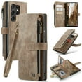 thumbnail image 1 of CaseMe Case for Samsung Galaxy S23 Ultra Wallet Case for Women Men, Fashion Durable PU Leather Magnetic Flip Lanyard Strap Wristlet Zipper Card Holder Wallet Phone Case for Galaxy S23 Ultra 6.8-inch, 1 of 10