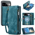 thumbnail image 1 of CaseMe Leather Case for Google Pixel 11 Pro XL,2 in 1 Detachable Wallet Case with 8-Card Holder Zipper Bills Slot,Magnetic Shockproof Flip Leather Cover Zipper Pocket Phone Cases,Blue, 1 of 10