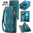 thumbnail image 1 of CaseMe Leather Case for Samsung Galaxy A35,2 in 1 Detachable Wallet Case with 8-Card Holder Zipper Bills Slot,Magnetic Shockproof Flip Leather Cover Zipper Pocket Phone Cases,Blue,For Galaxy A35, 1 of 8