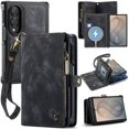 thumbnail image 1 of CaseMe Leather Case for Samsung Galaxy Z Fold8,2 in 1 Detachable Wallet Case with 8-Card Holder Zipper Bills Slot,Magnetic Flip Cover Phone Cases,Black,For Galaxy Z Fold8, 1 of 12