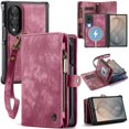 thumbnail image 1 of CaseMe Leather Case for Samsung Galaxy Z Fold8,2 in 1 Detachable Wallet Case with 8-Card Holder Zipper Bills Slot,Magnetic Flip Cover Phone Cases,Red,For Galaxy Z Fold8, 1 of 12