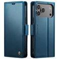 thumbnail image 1 of CaseMe Leather For iPhone 18 Pro Wallet Case with RFID Blocking, Card Holder Magnetic Clasp Kickstand Folio Case,Blue,For iPhone 18 Pro, 1 of 12