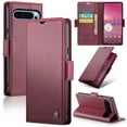 thumbnail image 1 of CaseMe Leather For Google Pixel 10 Pro XL Wallet Case with RFID Blocking, For Google Pixel 10 Pro XL Case Wallet for Women Men Card Holder Magnetic Clasp Kickstand Folio Case,Wine Red, 1 of 11