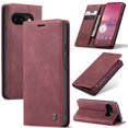 thumbnail image 1 of CaseMe Leather for Google Pixel 10A Case, Flip Wallet Leather Case with Card Holder Magnetic Closure Shockproof Kickstand Protective Phone Cases Cover,Wine Red,For Google Pixel 10A, 1 of 5