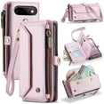 thumbnail image 1 of CaseMe Leather for Google Pixel 11/11 Pro Case Wallet【RFID Blocking】with 7-Card Holder Zipper Bills Slot, Soft PU Leather Magnetic Shoulder Wrist Strap for Google Pixel 11/11 Pro Wallet Case Women, 1 of 9