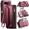 thumbnail image 1 of CaseMe Leather for Google Pixel 11 Pro XL Case Wallet【RFID Blocking】with 10-Card Holder Zipper Bills Slot, Soft PU Leather Magnetic Shoulder Wrist Strap for Google Pixel 11 Pro XL Wallet Case Women, 1 of 10