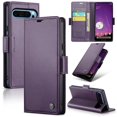 thumbnail image 1 of CaseMe Leather For Google Pixel 9 Pro XL Wallet Case with RFID Blocking, For Google Pixel 9 Pro XL Case Wallet for Women Men Card Holder Magnetic Clasp Kickstand Folio Case,Purple, 1 of 10