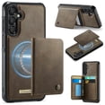 thumbnail image 1 of CaseMe Leather For Samsung Galaxy A16 4G/5G Case【RFID Blocking】 2 In 1 Detachable Leather Wallet Magnetic Flip Cover Multi-Card Slots Case,Coffee,For Galaxy A16 4G/5G, 1 of 9