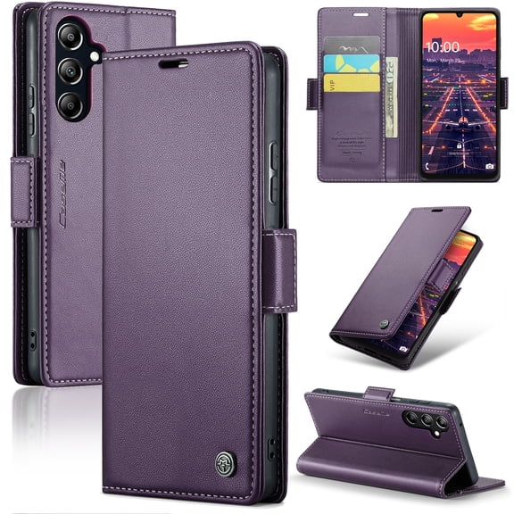 CaseMe Leather For Samsung Galaxy A16 5G Wallet Case with RFID Blocking, For Samsung Galaxy A16 5G Case Wallet for Women Men Card Holder Magnetic Clasp Kickstand Folio Case for Samsung Galaxy A16 5G